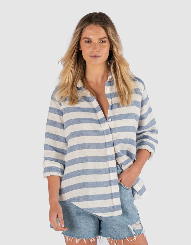 CAMIXA - IRIS Stripes Linen Shirt