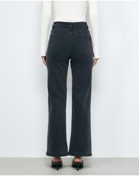 AERE - High Rise Stretch Straight Jeans