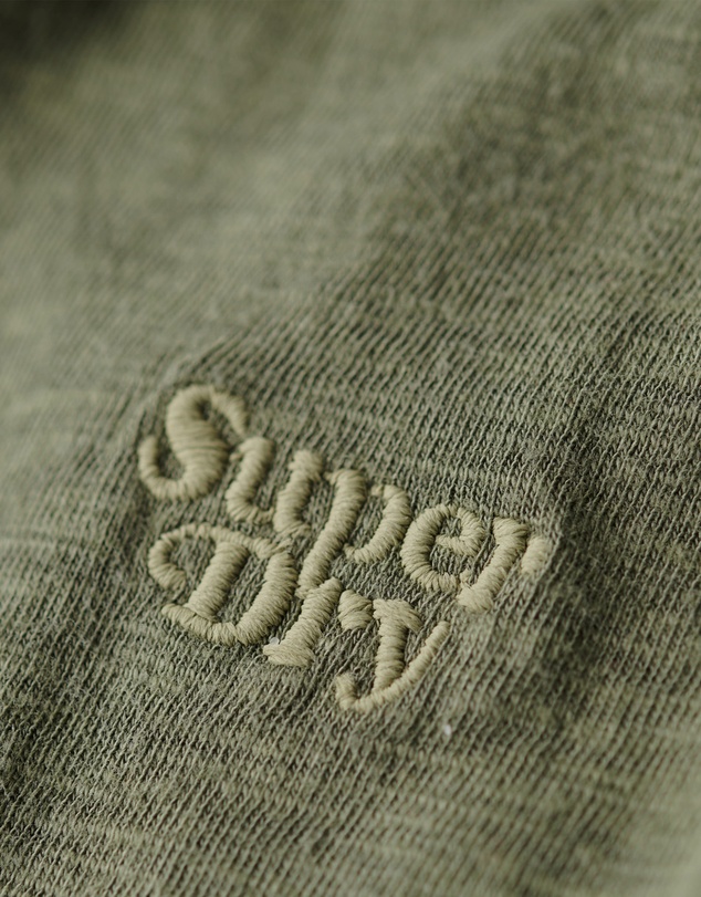 Superdry - Studios Slub Embroidered Vee Tee