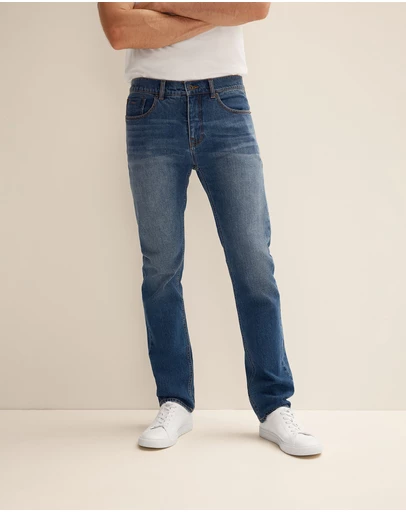 Trenery - Slim Light Wash Jean in Faded Blue