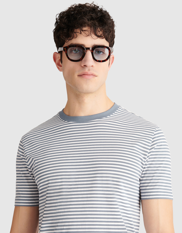 Peckham Rye  - Peckham Rye Textured Stripe SS T-Shirt
