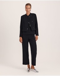 SABA - Raya Wool Crepe Cropped Jacket