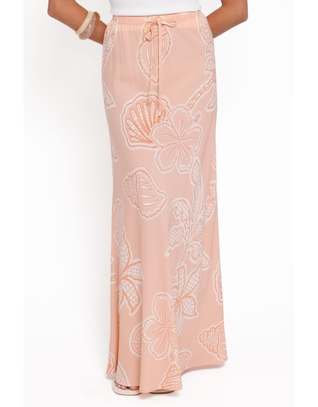 Petal & Pup - Marissa Maxi Skirt - Peach Floral