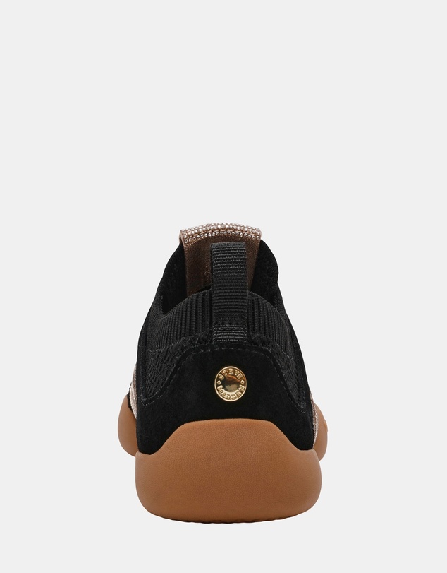 Steve Madden - Biscotti-R Black/Gold Sneakers
