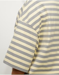 Dazie - Nostalgia Stripe Oversized Boyfriend Tee