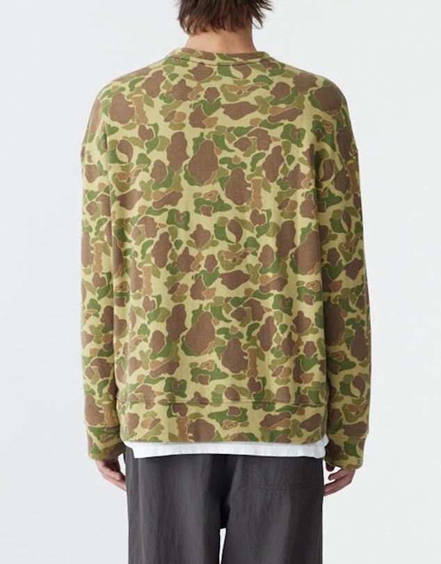 Bassike - Camo Slouch Crew Sweat