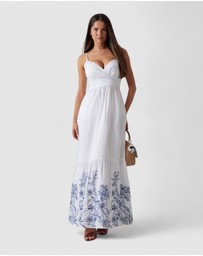 GUESS - Blanche Place Embroidered Long Dress