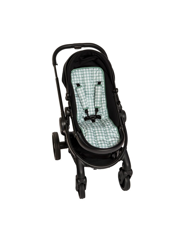 All 4 Ella - Pram Liner Gingham Sage