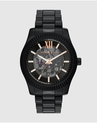 Michael Kors - Lexington Black Analogue Watch