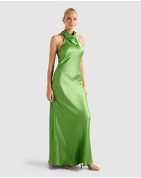 Forever New - Clementine High Neck Satin Maxi Dress