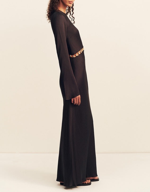 Shona Joy - Winslow Long Sleeve Asymmetric Maxi Dress