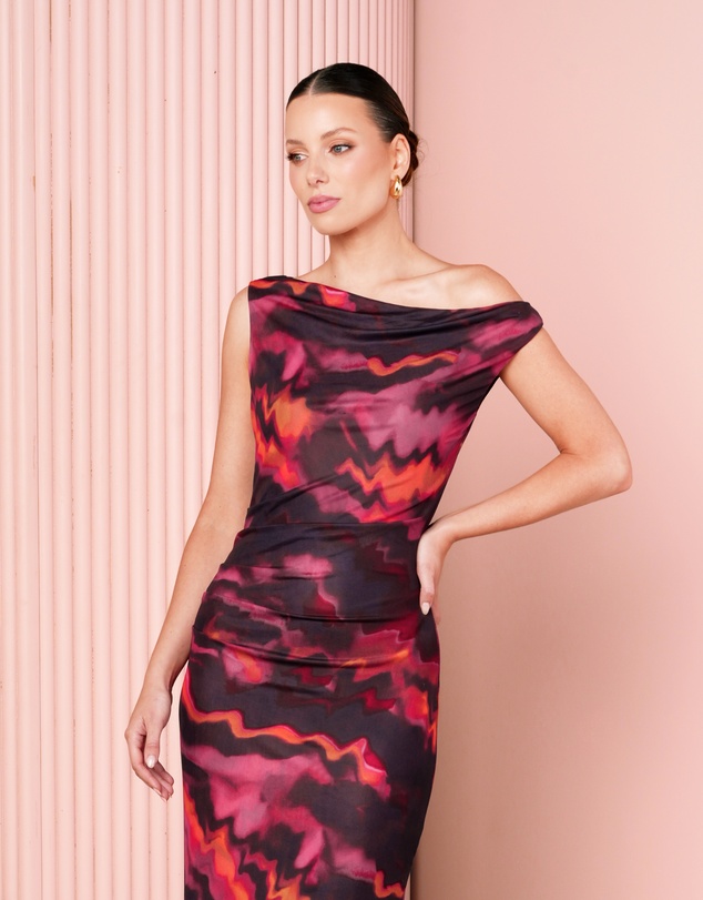 Azzurielle - Vlasta Off Shoulder Maxi Dress