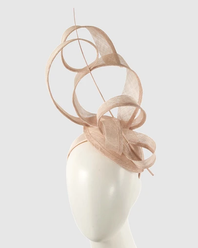 Max Alexander - Tall Nude Sinamay Fascinator Headband