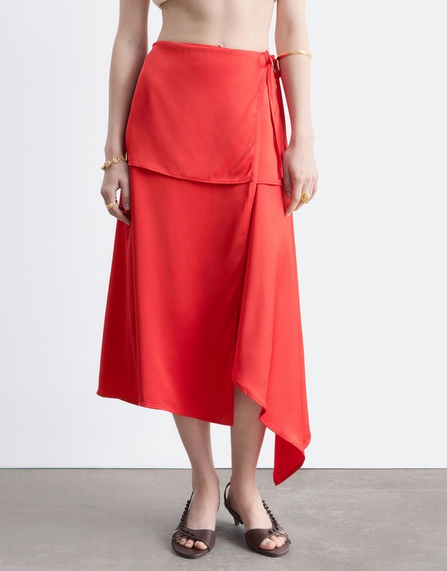 & Other Stories - Layered Panel Wrap Skirt