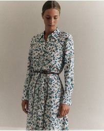 Trenery - Liora Floral Belted Dress in Forest