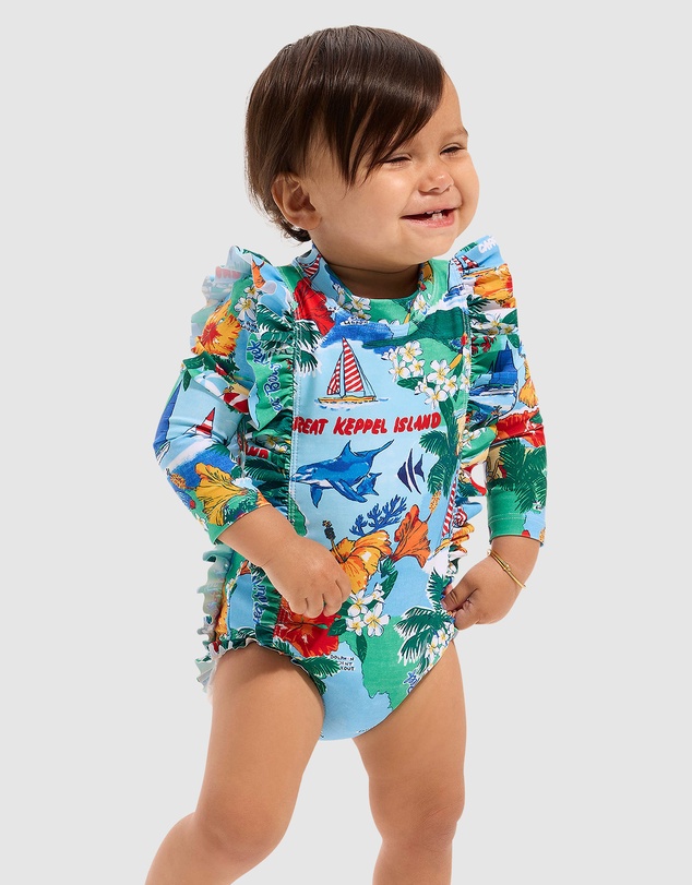 Seafolly - Viva Vacation Frill Sunsuit - Babies