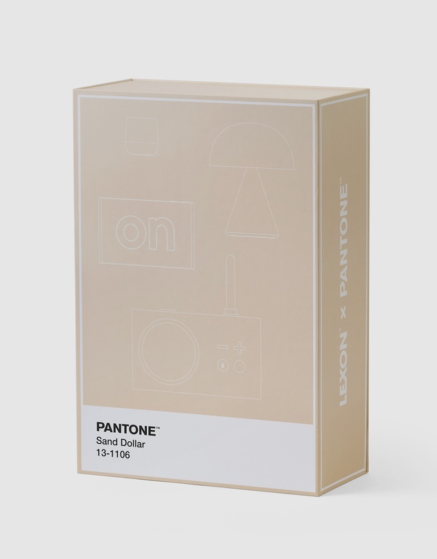 Lexon - Lexon GIFT Set PANTONE - Includes Mino+ Mini Speaker, Flip Classic Clock, Mina M Lamp, Thykho 3 Speaker - Sand