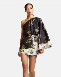 Cynthia Rowley - One Shoulder Mini Silk Dress