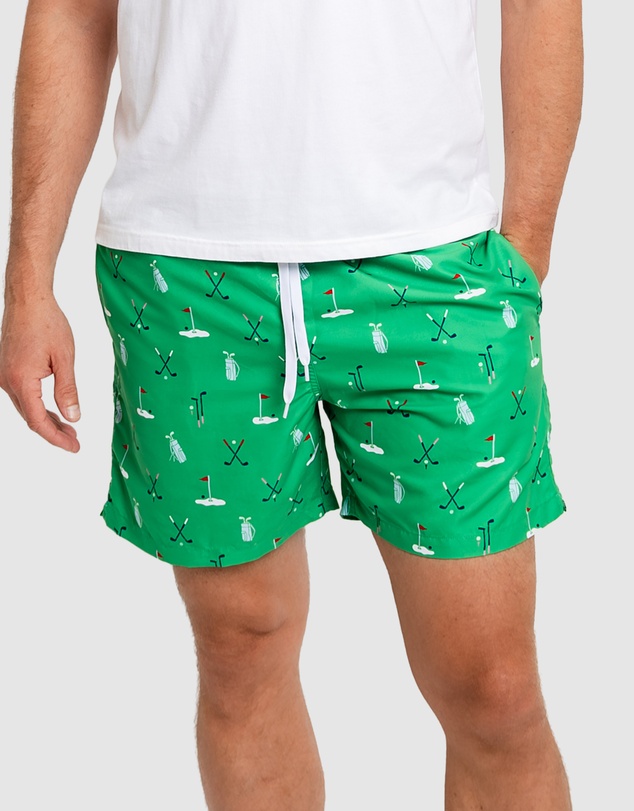 Sant And Abel - Men's Golf Green Swim Shorts