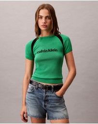 Calvin Klein Jeans - Contrast Logo Graphic Slim T-Shirt