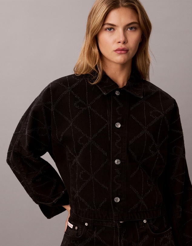 Calvin Klein Jeans - All-Over Logo Denim Jacket
