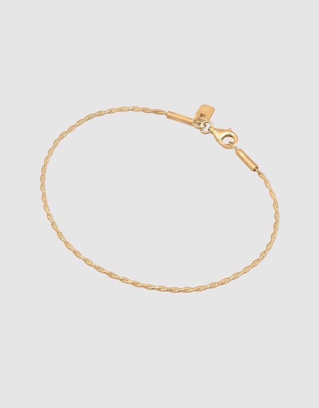 Kuzzoi - ICONIC EXCLUSIVE - Classic Rope Chain Bracelet in Gold-Plated 925 Sterling Silver