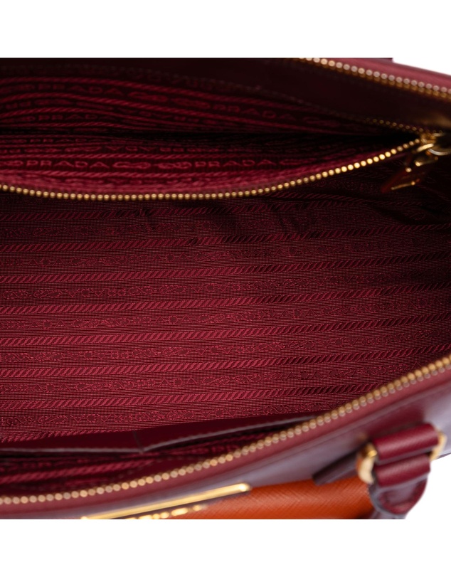 Pre-Loved by Azura Reborn - Pre-Loved Saffiano Lux Galleria Double Zip Front Pocket Satchel