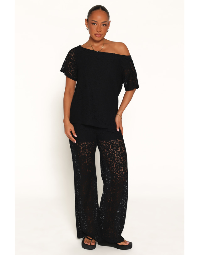 Petal & Pup - Tucker Lace Pant Set - Black