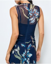AERE - Skye Mesh Midi Dress