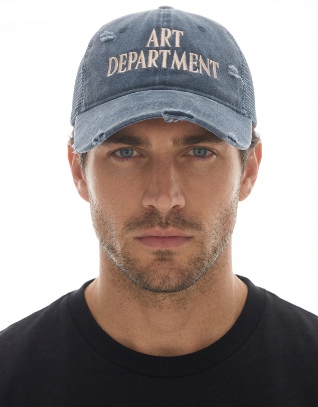 THE TALES - Destroyed Art Department Blue Trucker Cap
