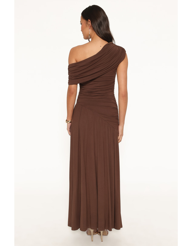 Petal & Pup - Sharmay Off Shoulder Maxi Dress - Brown