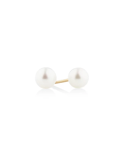 Michael Hill - Stud Earrings with 5mm Round Cultured Freshwater Pearl in 10kt Yellow Gold