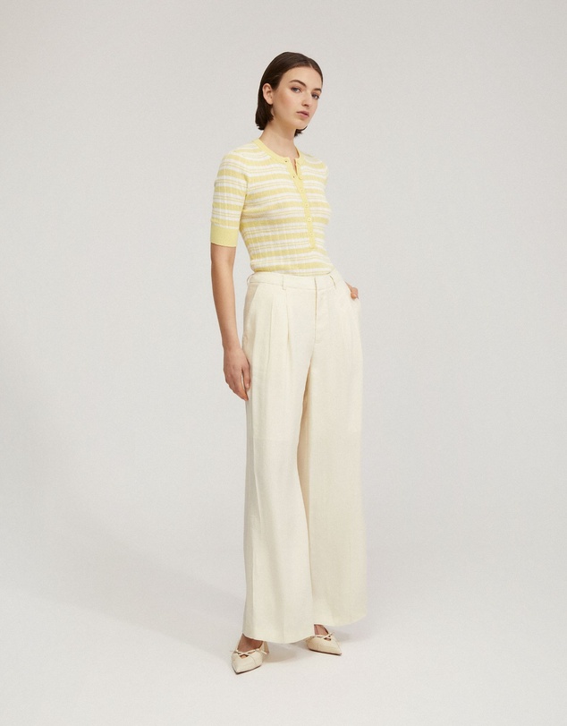 Oxford - Maja Striped Button Knit