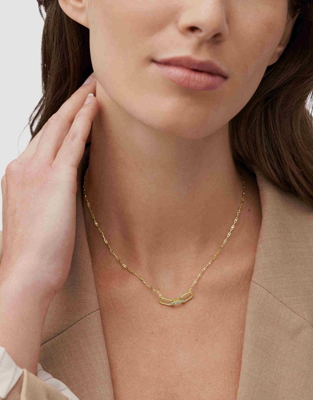 Fossil - Heritage Gold Tone Pendant Necklace