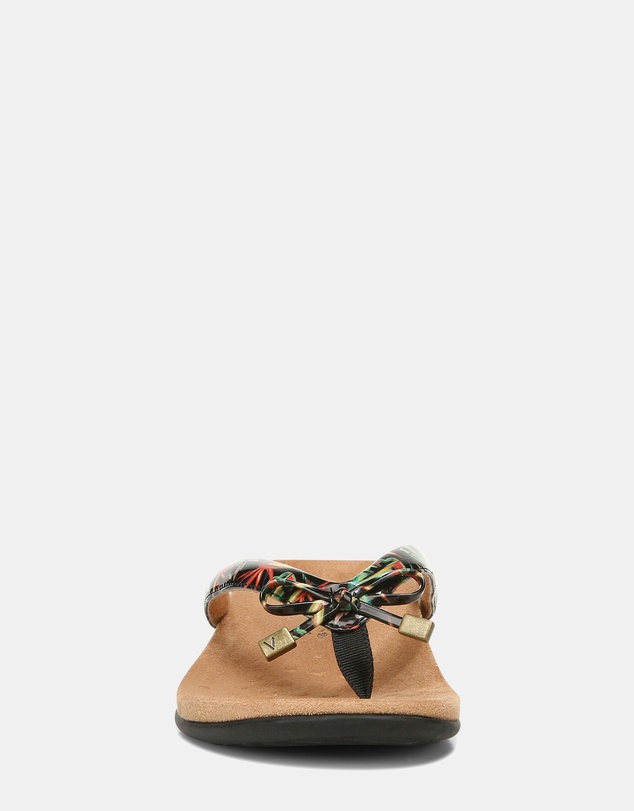 Vionic - Bella Toe Post Sandal - Black Tropical