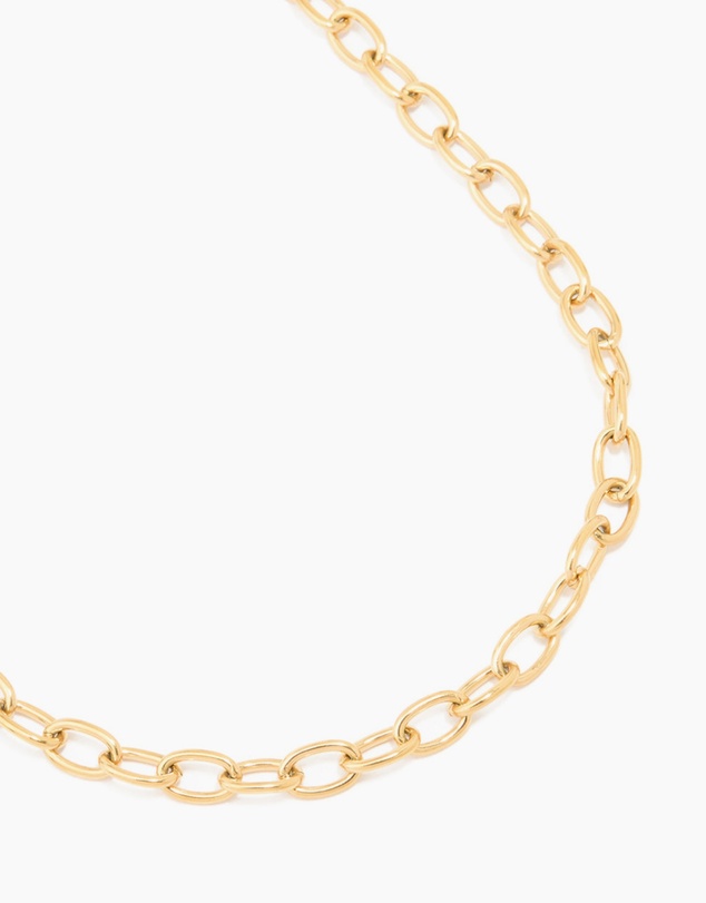 Lovisa - Waterproof Gold Plated Stainless Steel Dainty Clasp Chain Necklace