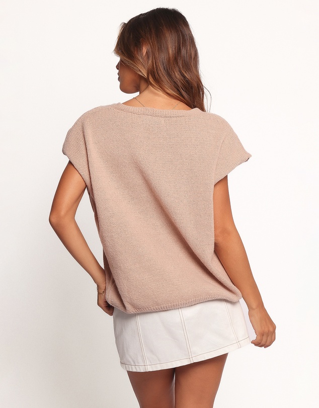 Petal & Pup - Mariana Knit Vest - Beige Marle