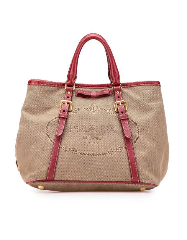 Pre-Loved by Azura Reborn - Pre-Loved Canvas Canapa Logo Bow Satchel