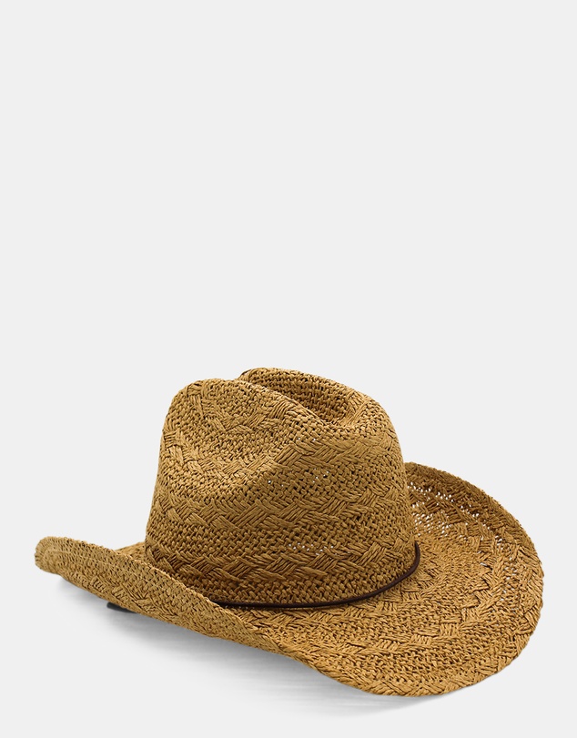 Morgan & Taylor - Wylder Woven Straw Cowboy Hat in Tan Brown