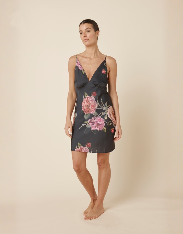 Gingerlilly - Piper Floral Silky Satin Nightie