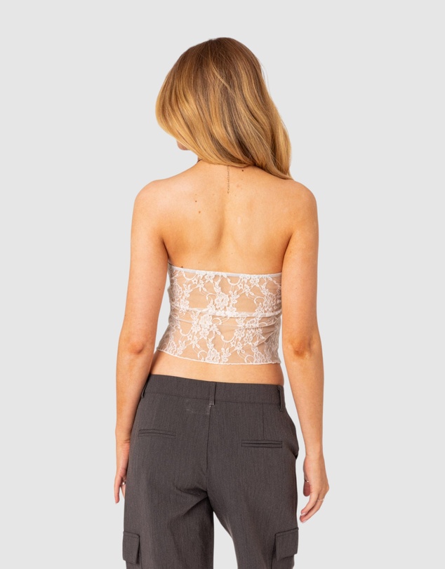 EDIKTED - Twilight Sheer Lace split front top