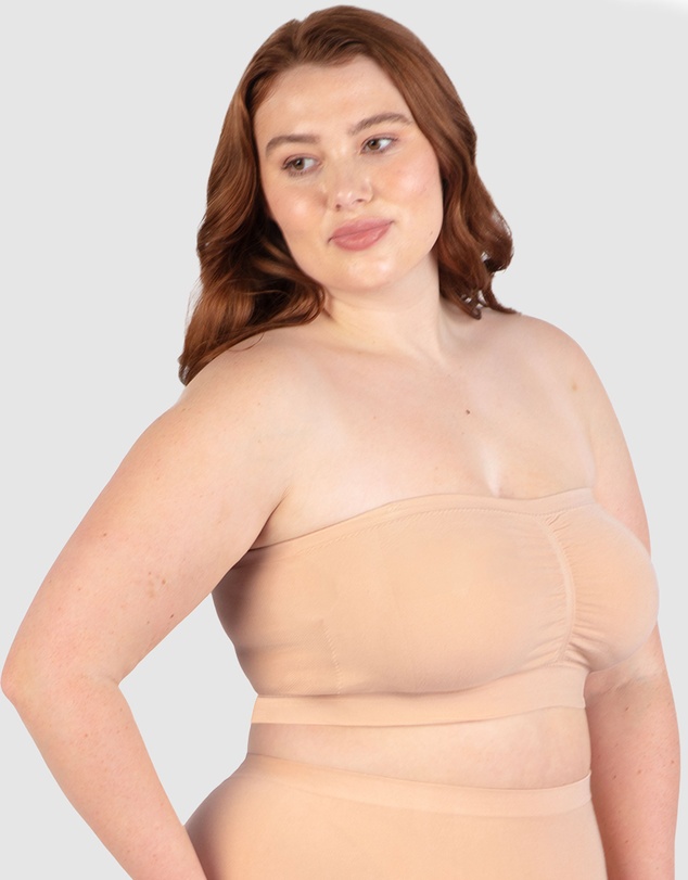 B Free Intimate Apparel - Cotton-Rich Padded Strapless Bra (A-B-C) Cup