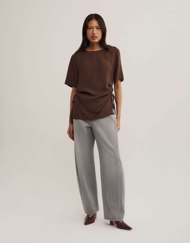 Witchery - Ruched Woven T-shirt
