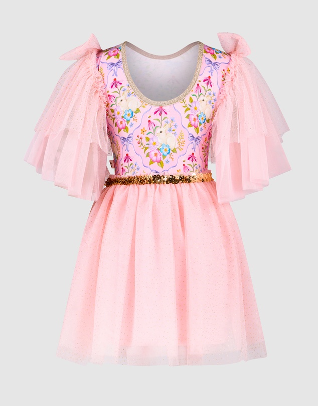 Fleur Harris - 'Bunnies & Bows' Sparkling Tutu Dress in Pink