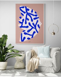 Inka Arthouse - Blue Bird by Matías Larraín Art Print