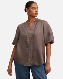 Forever New Curve - Mariella Curve Pin Tuck Blouse