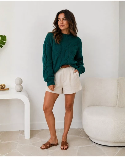 Esther & Co - Hadi Knit - Dark Green