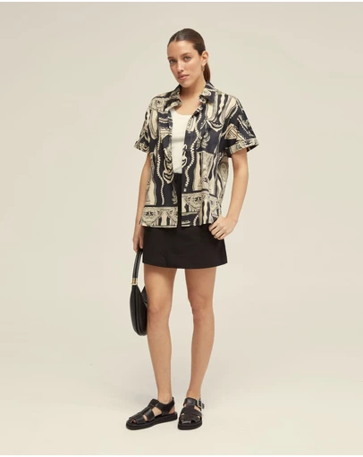 Oxford - Jasmine Printed Short Sleeve Shirt