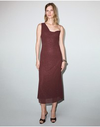 M.N.G - Asymmetrical Rhinestone Dress