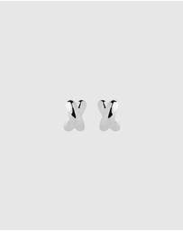 Najo - Bisous Silver Stud Earrings